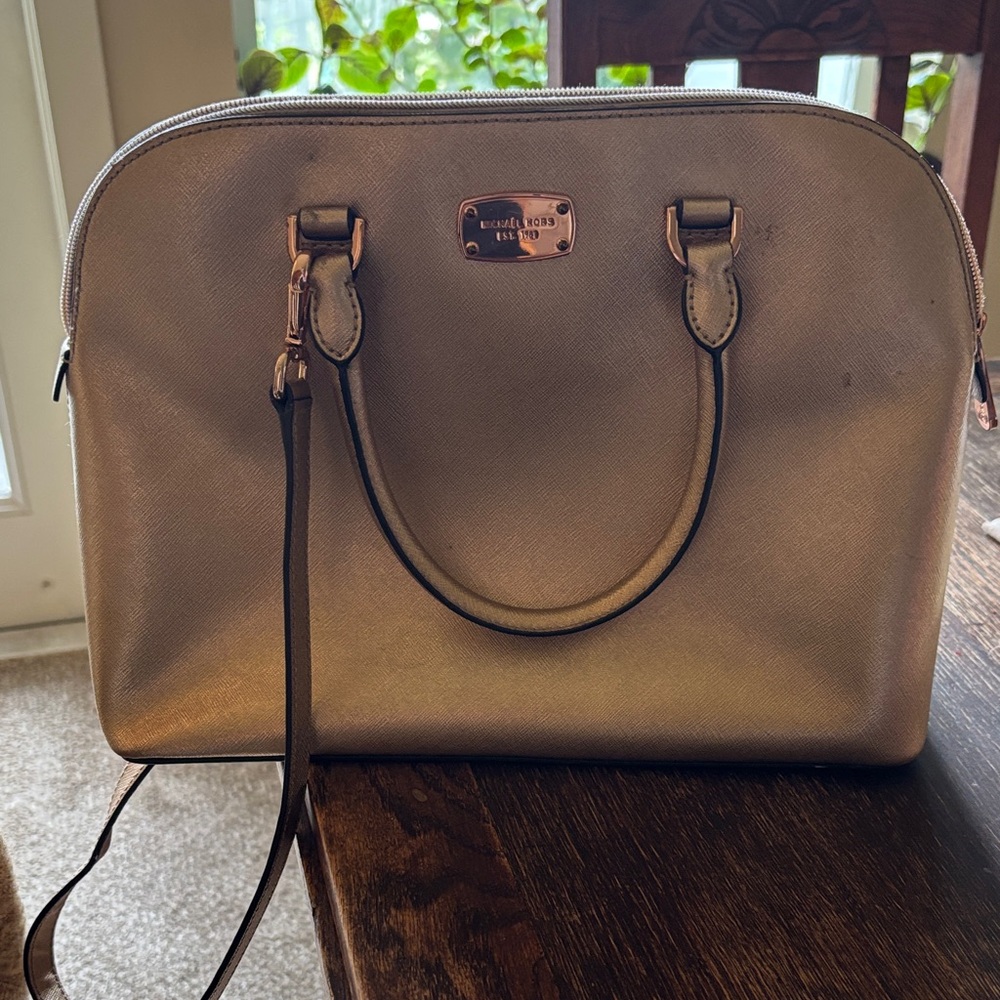 Michael Kors Metallic Gold Satchel